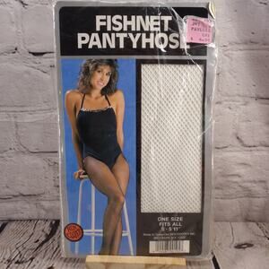 Ben Cooper Vintage 1980's Payless White Fishnet Pantyhose